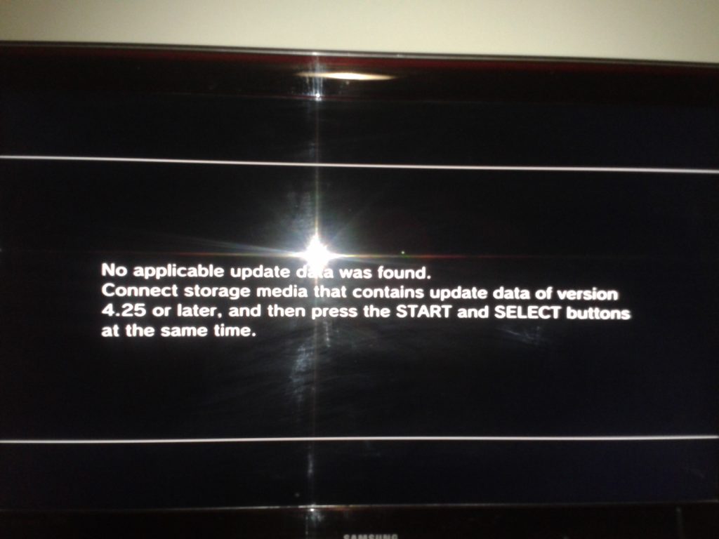No applicable update data was found : r/PS3